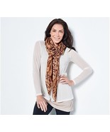 Dennis Basso Printed Woven Scarf (Taupe Lynx, One Size) A462196 - £11.48 GBP