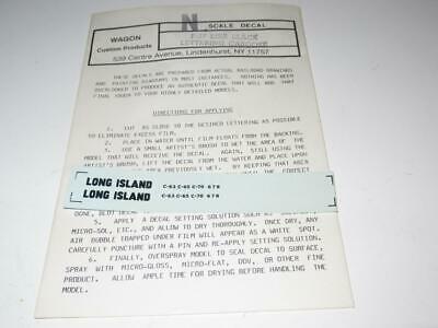 NEW N SCALE-  LONG ISLAND RR BLACK LETTERING CABOOSE DECAL #F-37 - NEW- H1 - $2.39