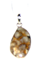 Sterling Silver 925 Ocean Jasper Snowflake Gem Stone 22&quot; 925 Chain - £13.15 GBP