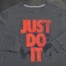 AUTHENTIC NIKE &quot;JUST DO IT&quot; GRAY WOMEN&#39;S (XL) VINTAGE GRAPHIC-TEE LONG S... - £10.31 GBP