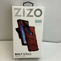 ZIZO Bolt Moto G Pure – Holster Case with Tempered Glass, Built-in Kickstand Red - £10.44 GBP