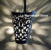 Moroccan hanging silver lamp - Moroccan ceiling pendant lantern - Moroccan Lamp - £70.34 GBP