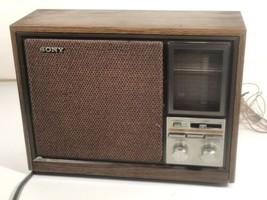 Vintage Sony Tabletop Radio Am Fm Wb Tv Model ICF-9660W - £44.58 GBP