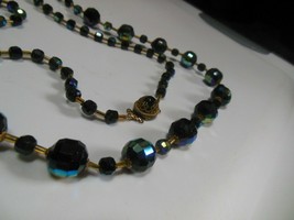 Vintage Signed GM Glass Bead Necklace - £58.33 GBP