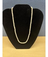 10k RTI Genuine Pearl Necklace 4mm Pearls 18&quot; Classy Elegant Single Strand - $104.27 CAD