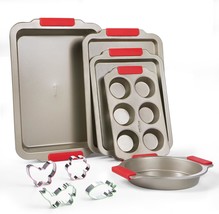 Deluxe Bakeware Sets, Baking Pans Set, Nonstick Oven Pan For Kitchen, Champagne - $41.96