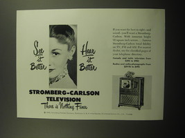 1949 Stromberg-Carlson Television Ad - See it better Hear it Better - £14.46 GBP