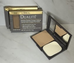 2 Loreal Dualite Perfectly Flawless Compact Makeup - Natural - 0.34oz - £11.48 GBP