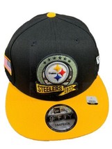 New Era Pittsburgh Steelers Hat Snapback 9FIFTY Yellow Salute to Service... - $23.75