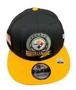 New Era Pittsburgh Steelers Hat Snapback 9FIFTY Yellow Salute to Service... - $23.75