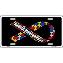 Autism Awareness Ribbon Metal Novelty License Plate - £7.06 GBP