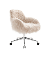 Glamorous Pink Faux Fur Rolling Office Chair - $196.83