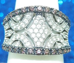Sterling Silver Cubic Zirconia Band Ring 6.9g Size 7.75 - $122.50