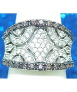 Sterling Silver Cubic Zirconia Band Ring 6.9g Size 7.75 - $168.07 CAD