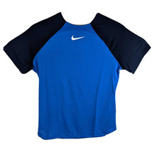 Womens Blue Workout Shirt Size Medium Royal Blue Nike Soccer Running Top - £19.53 GBP