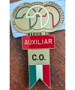 VII Juegos Deportivos Panamericanos Auxiliar Mexico 75 C.O. Pinback - $379.83 MXN