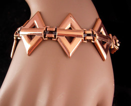 UNUSUAL Renoir copper bracelet - modernist design - Geometric Copper wom... - £91.92 GBP