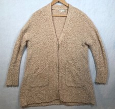 Altar&#39;d State Cardigan Sweater Blush Pink Chunky Knit Boho Long Fuzzy Wo... - $19.59