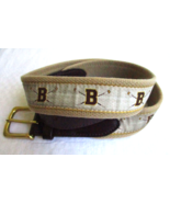 Vineyard Vines Brown University Crew Team Belt Mens Size 34 Solid Brass ... - £28.19 GBP