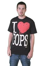 Tavik USA Mens Black White Piggy I Love Hate Cops Police Brutality T-Shirt NWT - £10.58 GBP