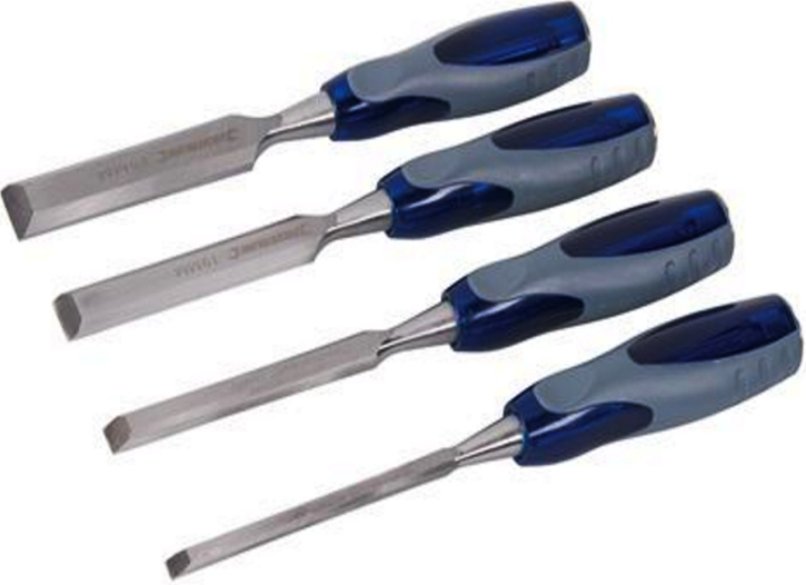 4 Piece WOOD CHISEL SET Professional Chisel Carpenter EDGED Striking Han... - $26.17