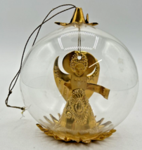 Resl Lenz W Germany Angel Gold Tone Spinning Christmas Ornament U255 - £35.96 GBP