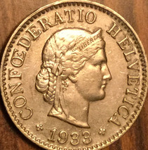 1933 Switzerland Confoederatio Helvetica 5 Rappen Coin - £2.10 GBP