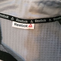REEBOK Men Size M Long Sleeve 1/2 Zip Neck Layer Sweatshirt Gray and Black RUN - £18.69 GBP