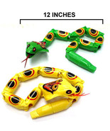 24 WIGGLEY COBRA SNAKES W WHISTLE toy fake play snake - £7.46 GBP