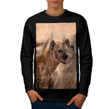 Laughing Hyena Tee Funny Dog Men Long Sleeve T-shirt - £11.98 GBP