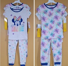 Girls Disney&#39;s Minnie Mouse 4 Piece Cotton Pajama Set 3T, 5T - £15.86 GBP