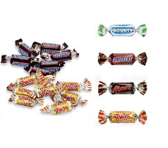 1kg Bulk SNICKERS BOUNTY TWIX MARS Mini Chocolate Bites Bulk Candy Treats - $59.99