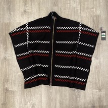 New NWT Jones New York Size L Signature Black Poncho Coat Jacket $139 - £40.25 GBP