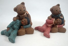All God&#39;s Children Figurines 2pc Paddy Paw &amp; Luke #45 Paddy &amp; Lucy #42 B... - $24.50