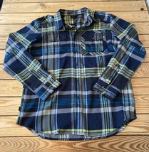 Oakley Men’s Plaid Button up Shirt Size L Blue BA - £17.68 GBP