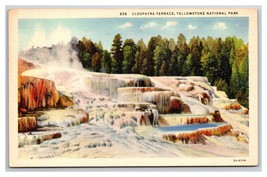 Cleopatra Terracce Yellowstone National Park WY UNP Linen Postcard N25 - £1.50 GBP
