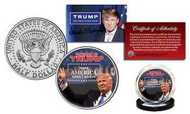 Donald Trump 45th Pres *Make America Great Again* Colorized Jfk Half Dollar Coin - £6.73 GBP