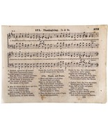 1865 Thanksgiving Victorian Sheet Music Small Page Rare Happy Voices PCB... - $34.17 CAD