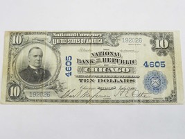 Series 1902 $10 National Bank of the Republic of Chicago Currency - £158.17 GBP