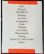 TRAPT - ORIGINAL 8.5 X 11 CONCERT STAGE USED SETLIST FROM FALLS CHURCH 0... - $25.00