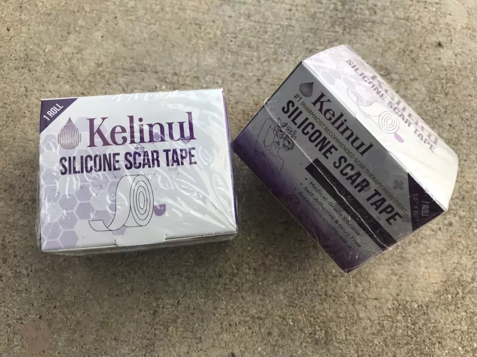 2 BOX Kelinul Silicone Scar Sheets 1.6 x 60 Roll Scar Removal Silicone S... - $11.87