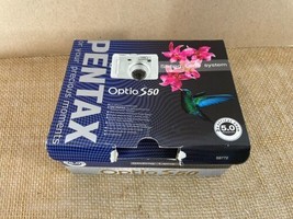 Pentax Optio s50 5.0 MP Digital Camera Original Box with Operating Manual Case - £30.38 GBP