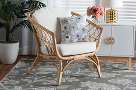 Adelia Natural Brown Antique Rattan Armchair - $10,549.30 MXN