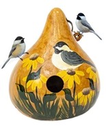 CHICKADEE &amp; BLACK EYED SUSANS GOURD BIRDHOUSE - Amish Hand Painted Bird ... - $990.10 MXN