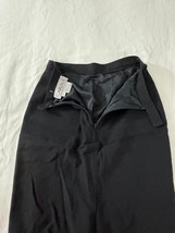 Carlisle RN#69161 Women's 100% Wool Rear Zip Pencil Black Skirt Size 2 Waist 24" image 13