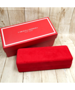 Carolina Herrera Red Velvet Sunglass Eyeglass Clamshell Hard CASE w/ Box - $29.65