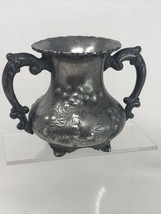 Vintage Aurora 0293 Warranted Sugar Bowl Handled &amp; Footed Engraved - $24.70