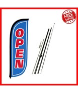 Durable 7ft Feather Flag Kit with Ground Spike - Attention-Grabbing Open... - $66.32