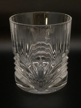 Double Old Fashioned Glass Tumbler Royal Crystal Rock Aurea Pattern 3 5/8&quot; - £16.61 GBP