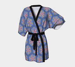 Kimono Robe | Pink Blue HoneyComb |  Bridal Wear Grooms&#39; Wear , Spa Day ... - £52.14 GBP
